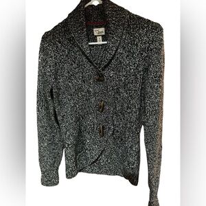 Bass Women's Marled Black and White Cardigan